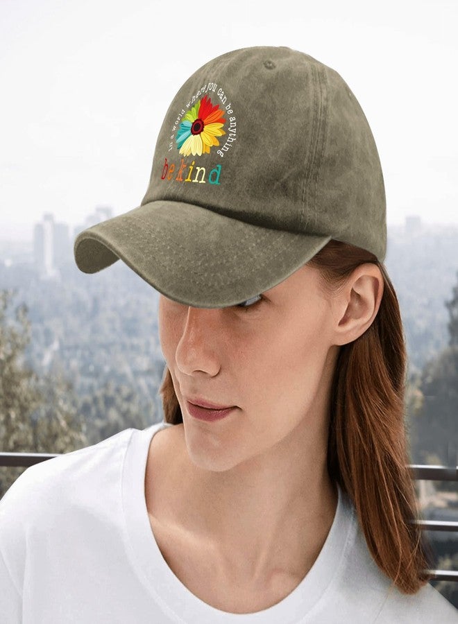 ODCRAT Be Kind Hats in A World Where You Can Be Anything Be Kind Dad Hat, Graphic Baseball Caps for Men - Image 5